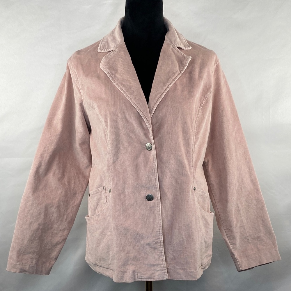 Vintage Y2K Paris Blues Light Pink Corduroy Jacket Blazer